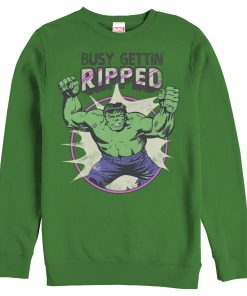 Men’s Marvel Hulk Getting Ripped Sweatshirt