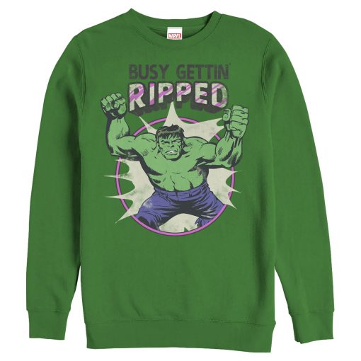 Men’s Marvel Hulk Getting Ripped Sweatshirt