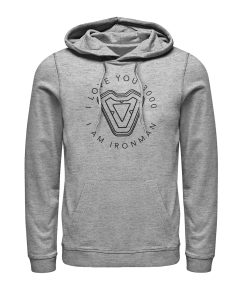 Men’s Marvel I Am Iron Man Love 3000 Pull Over Hoodie