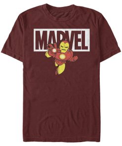 Men’s Marvel Iron Man Brick Logo T-Shirt