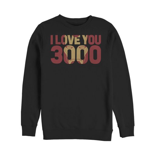 Men’s Marvel Iron Man Love 3000 Mask Sweatshirt