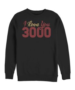 Men’s Marvel Iron Man Love 3000 Script Sweatshirt