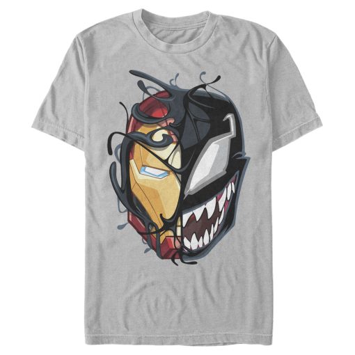 Men’s Marvel Iron Man Venom Mask Split T-Shirt