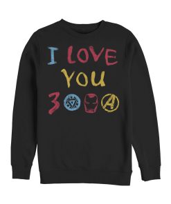 Men’s Marvel Love You 3000 Crayon Print Sweatshirt