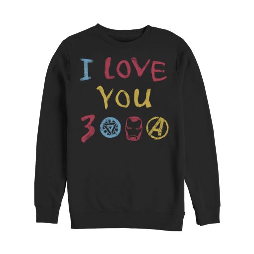 Men’s Marvel Love You 3000 Crayon Print Sweatshirt