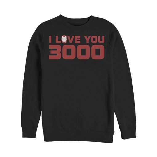 Men’s Marvel Love You 3000 Stark Helmet Sweatshirt