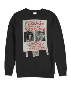 Men’s Marvel Runaways Missing Poster Sweatshirt