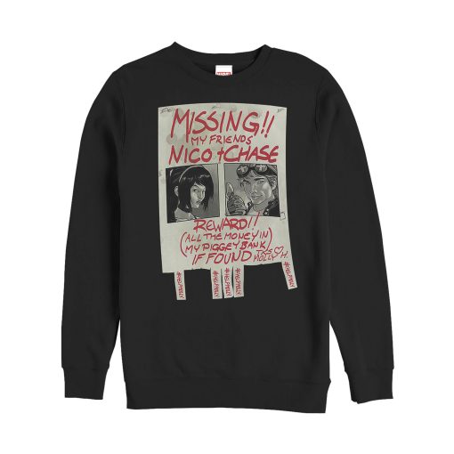 Men’s Marvel Runaways Missing Poster Sweatshirt