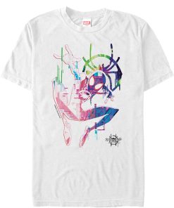 Men’s Marvel Spider-Man Into the Spider-Verse Rainbow Watercolor T-Shirt