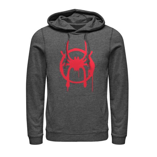 Men’s Marvel Spider-Man Into the Spider-Verse Symbol Pull Over Hoodie