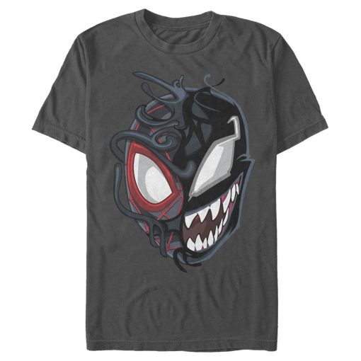 Men’s Marvel Spider-Man Miles Venom Mask T-Shirt