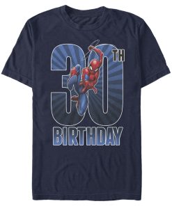 Men’s Marvel Spider-Man Swinging 30th Birthday T-Shirt
