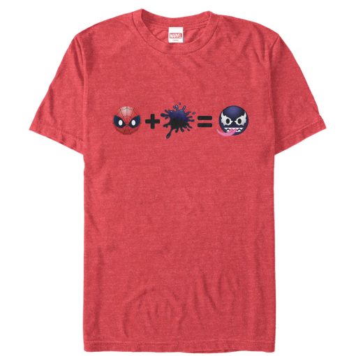 Men’s Marvel Spider-Man Venom Emoji Math T-Shirt