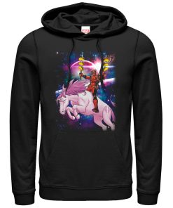 Men’s Marvel Taco Deadpool on Space Unicorn Pull Over Hoodie