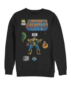 Men’s Marvel Thanos Infinity Gauntlet Comic Book Sweatshirt