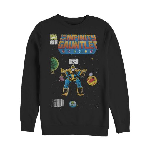 Men’s Marvel Thanos Infinity Gauntlet Comic Book Sweatshirt