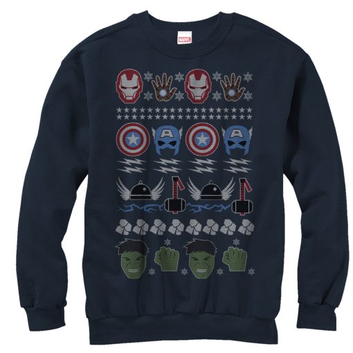 Men’s Marvel Ugly Christmas Avengers Winter Sweatshirt