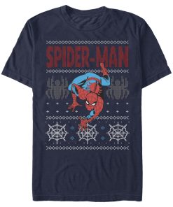 Men’s Marvel Ugly Christmas Spider-Man Crawl T-Shirt
