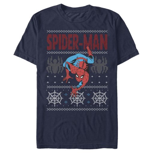 Men’s Marvel Ugly Christmas Spider-Man Crawl T-Shirt