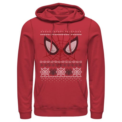 Men’s Marvel Ugly Christmas Spider-Man Mask Pull Over Hoodie