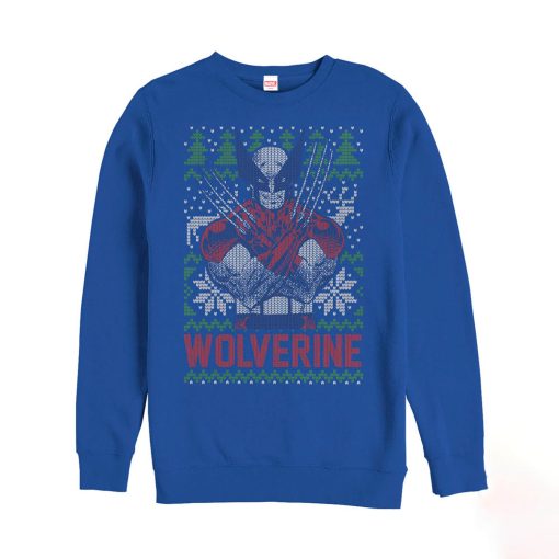 Men’s Marvel Ugly Christmas X-Men Wolverine Sweatshirt