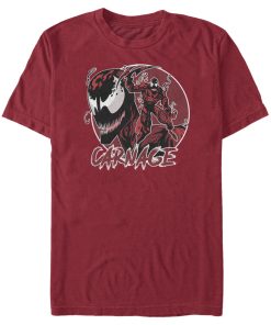 Men’s Marvel Venom Carnage Mask Circle T-Shirt