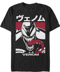 Men’s Marvel Venom Japanese Kanji Character T-Shirt
