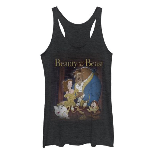 Women_s Beauty and the Beast Movie Poster Racerback Tank Top