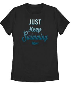 Women_s Finding Dory Just Keep Swimming Motto T-Shirt
