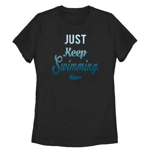 Women_s Finding Dory Just Keep Swimming Motto T-Shirt