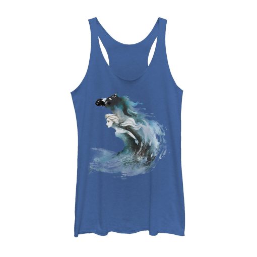 Women_s Frozen 2 Elsa Horse Water Spirit Racerback Tank Top