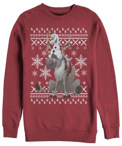 Women_s Frozen Ugly Christmas Friends Sweatshirt