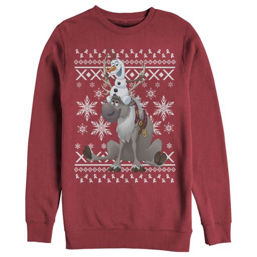 Women_s Frozen Ugly Christmas Friends Sweatshirt