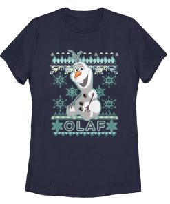 Women_s Frozen Ugly Christmas Olaf T-Shirt