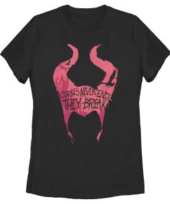 Women_s Maleficent Mistress of All Evil Curses Never End T-Shirt