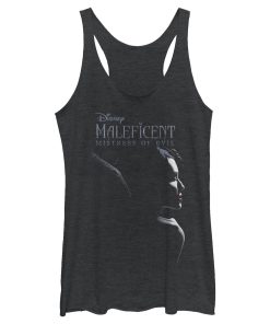 Women_s Maleficent Mistress of All Evil Logo Profile Racerback Tank Top
