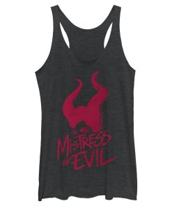 Women_s Maleficent Mistress of All Evil Marker Eyes Racerback Tank Top