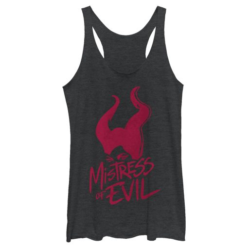 Women_s Maleficent Mistress of All Evil Marker Eyes Racerback Tank Top