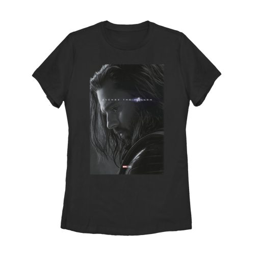 Women_s Marvel Avengers Endgame Bucky Barnes Poster T-Shirt