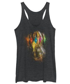 Women_s Marvel Avengers Endgame Thanos Spray Paint Glove Racerback Tank Top