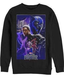 Women_s Marvel Black Panther 2018 Character Collage Sweatshirt