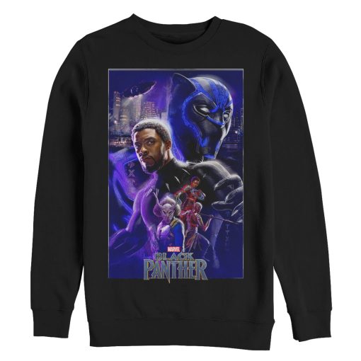 Women_s Marvel Black Panther 2018 Character Collage Sweatshirt