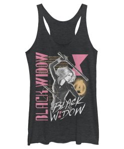 Women_s Marvel Black Widow Binary Code Racerback Tank Top