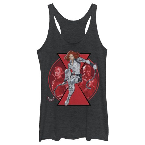 Women_s Marvel Black Widow Family Circle Racerback Tank Top