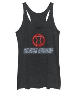 Women_s Marvel Black Widow Neon Hourglass Racerback Tank Top
