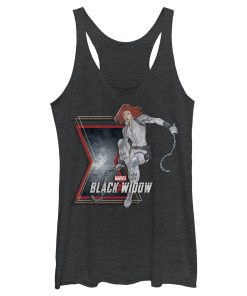 Women_s Marvel Black Widow Vintage Pose Racerback Tank Top