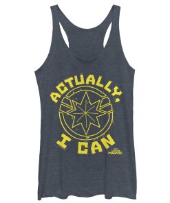 Women_s Marvel Captain Marvel Actually Can Quote Racerback Tank Top