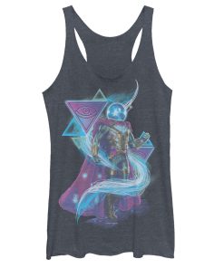 Women_s Marvel Spider-Man Far From Home Mysterio Swirl Racerback Tank Top