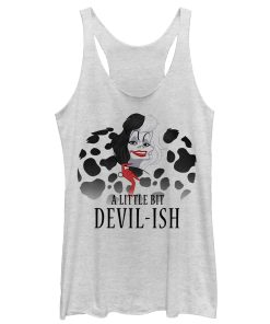 Women_s One Hundred and One Dalmatians Cruella Devilish Racerback Tank Top