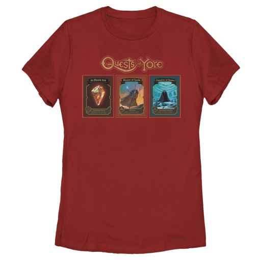 Women_s Onward Quests of Yore Playing Cards T-Shirt